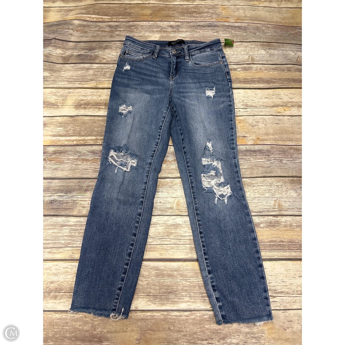Jeans Skinny By Judy Blue In Blue Denim, Size: 4