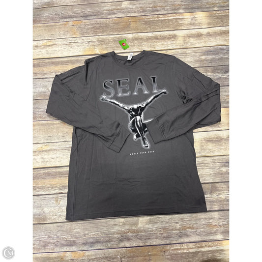 Top Long Sleeve By Bella + Canvas In Grey, Size: Xl