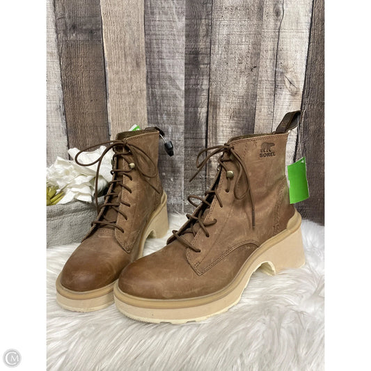 Boots Ankle Heels By Sorel In Brown, Size: 8