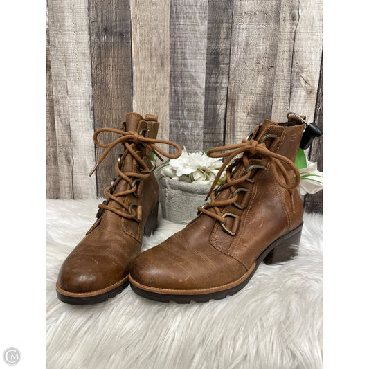 Boots Ankle Heels By Sorel In Brown, Size: 8