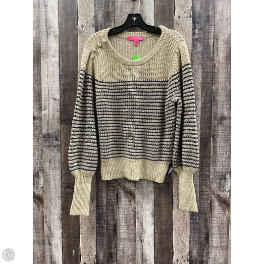 Sweater Cardigan Designer By Lilly Pulitzer In Gold, Size: M