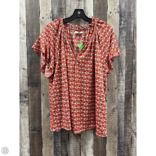 Top Short Sleeve By Max Studio In Multi-colored, Size: 2x