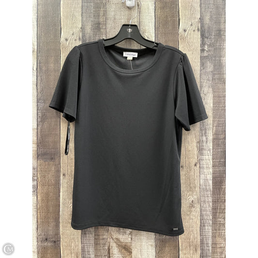 Top Short Sleeve By Calvin Klein In Black, Size: M