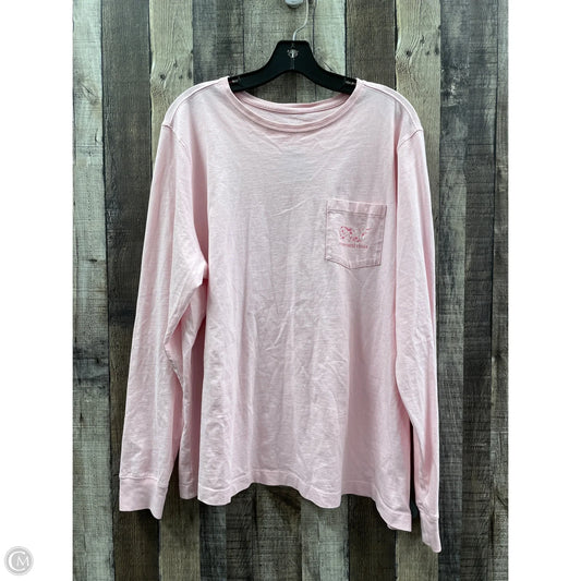 Top Long Sleeve By Vineyard Vines In Pink, Size: 2x