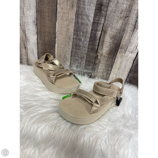 Sandals Heels Platform By Teva In Beige, Size: 7