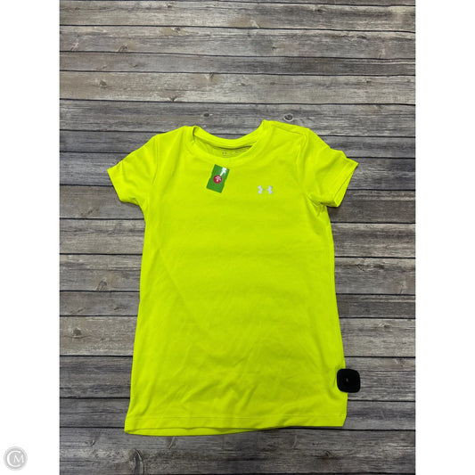 Athletic Top Short Sleeve By Under Armour In Yellow, Size: Xs