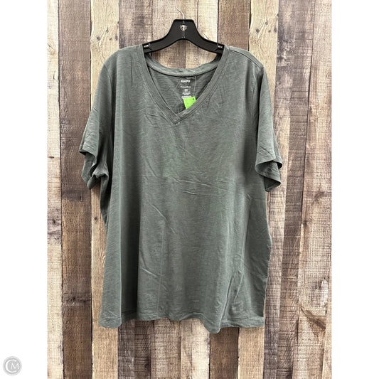 Top Short Sleeve By Sonoma In Green, Size: 2x