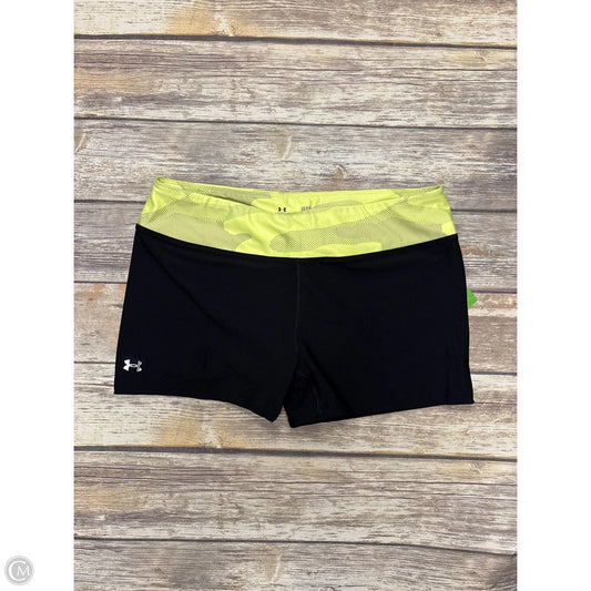 Athletic Shorts By Under Armour In Black & Yellow, Size: L