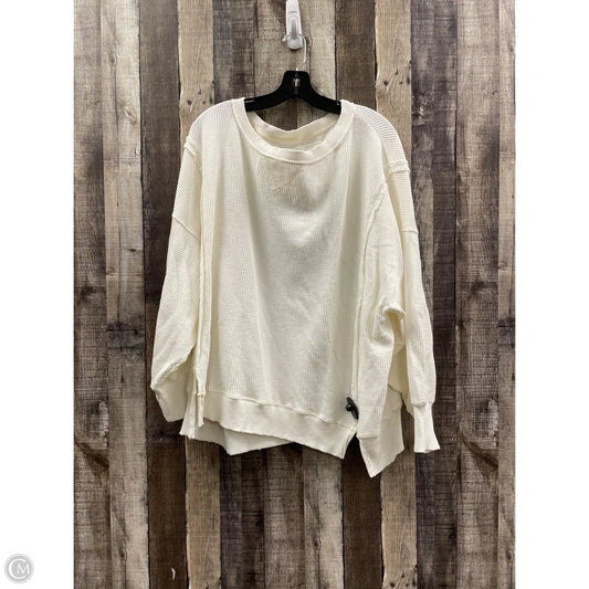 Top Long Sleeve By American Eagle In Cream, Size: M