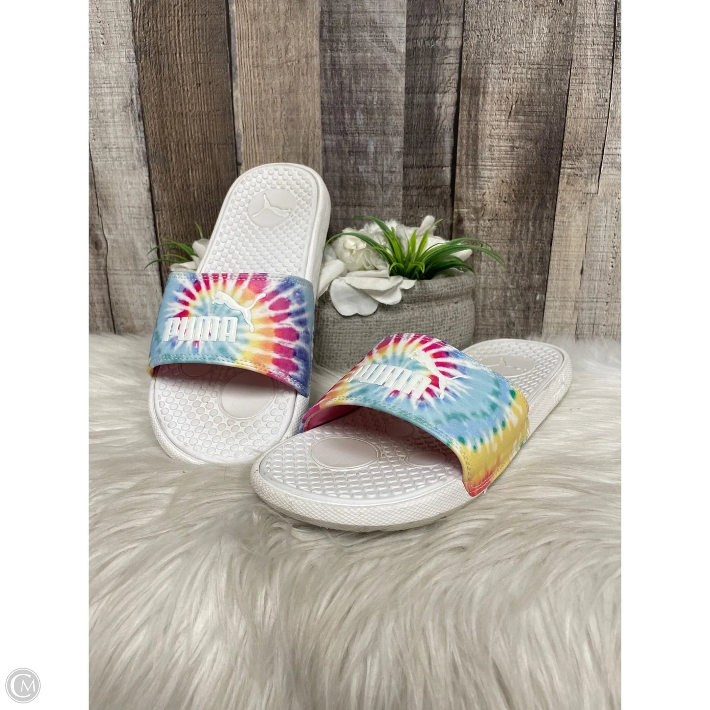 Sandals Sport By Puma In Rainbow Print, Size: 8