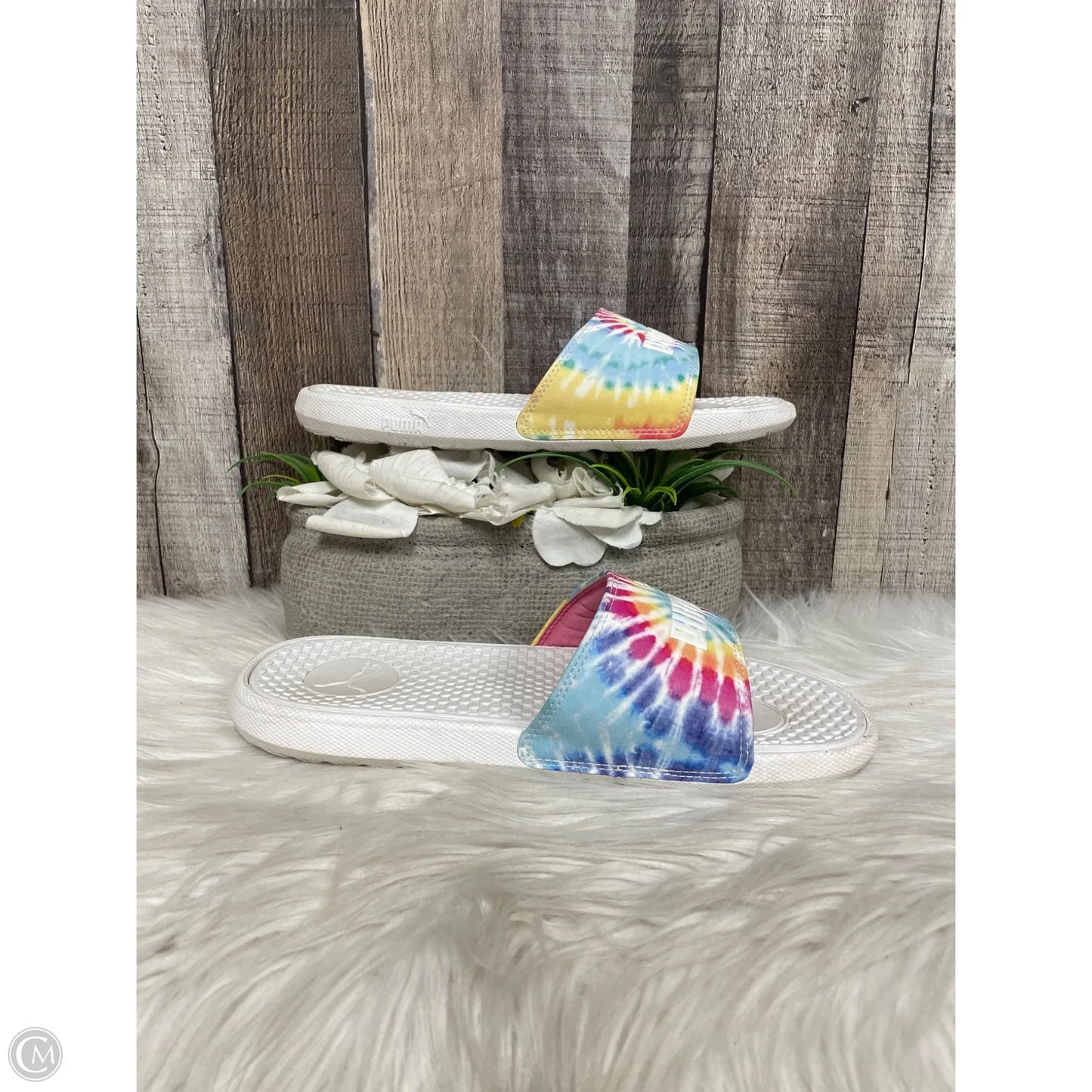 Sandals Sport By Puma In Rainbow Print, Size: 8