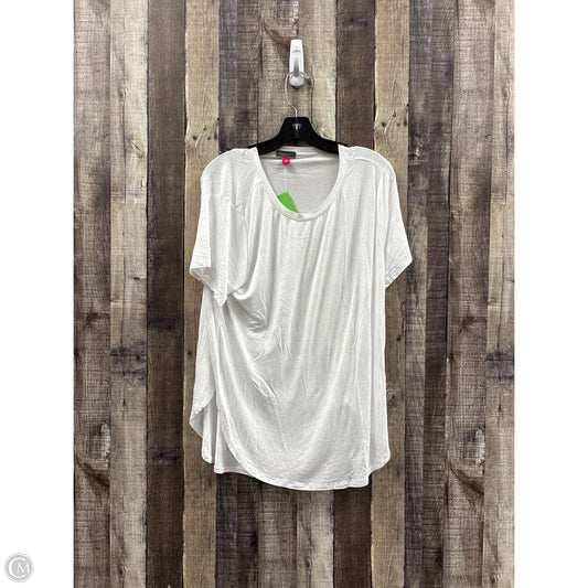 Top Short Sleeve By Vince Camuto In White, Size: L
