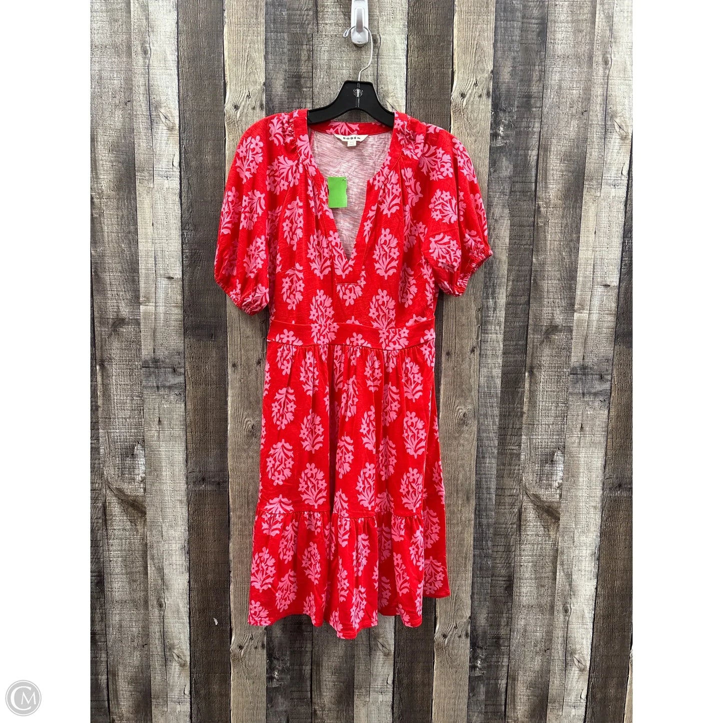 Dress Casual Short By Boden In Pink & Red, Size: S