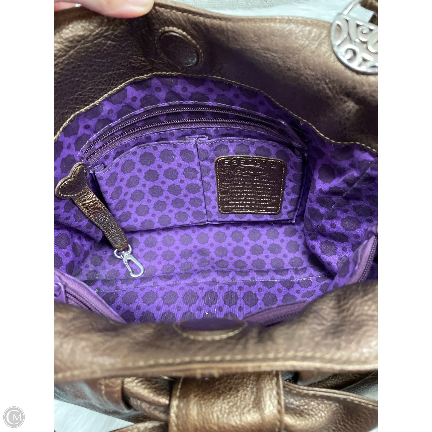 Handbag Leather By Brighton, Size: Medium