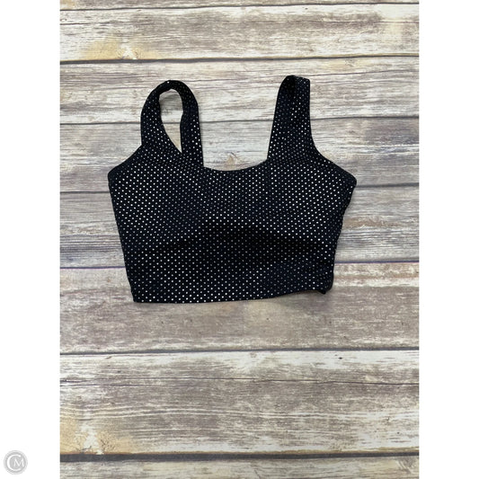 Athletic Bra By Zyia In Black & Silver, Size: Xs