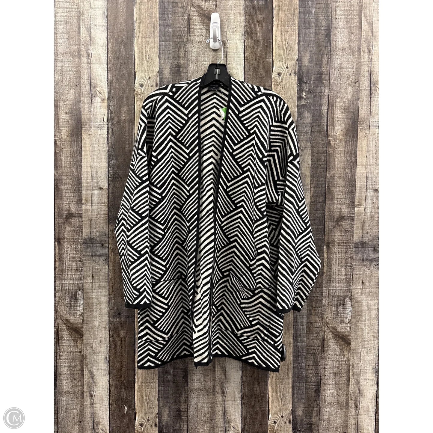 Cardigan By Cyrus In Black & White, Size: 2x