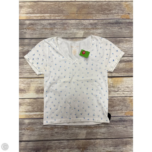 Top Short Sleeve By Cme In White, Size: L