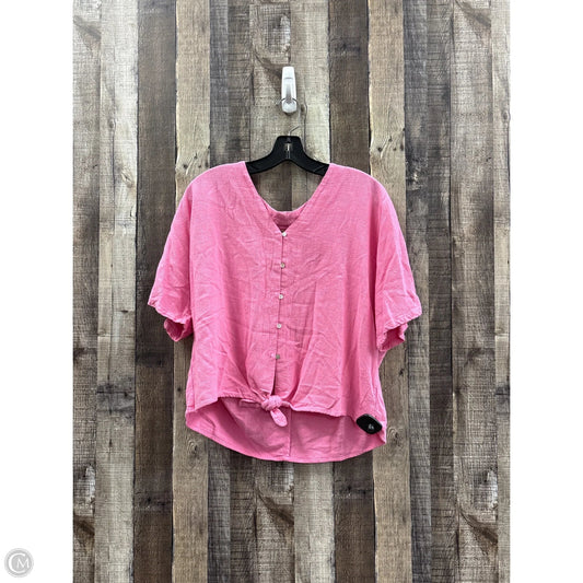 Top Short Sleeve By Melloday In Pink, Size: L