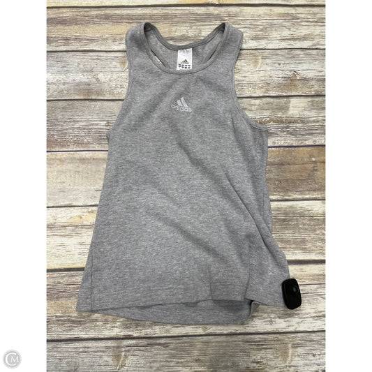 Athletic Tank Top By Adidas In Grey, Size: L