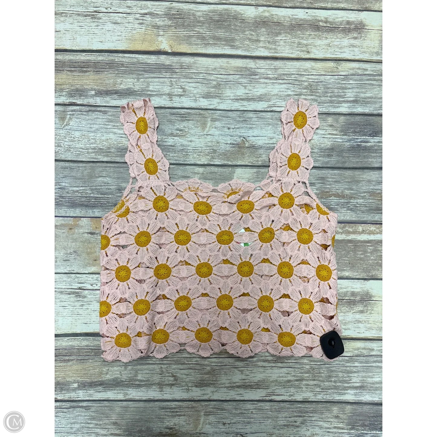 Top Sleeveless By Cmf In Pink & Yellow, Size: S