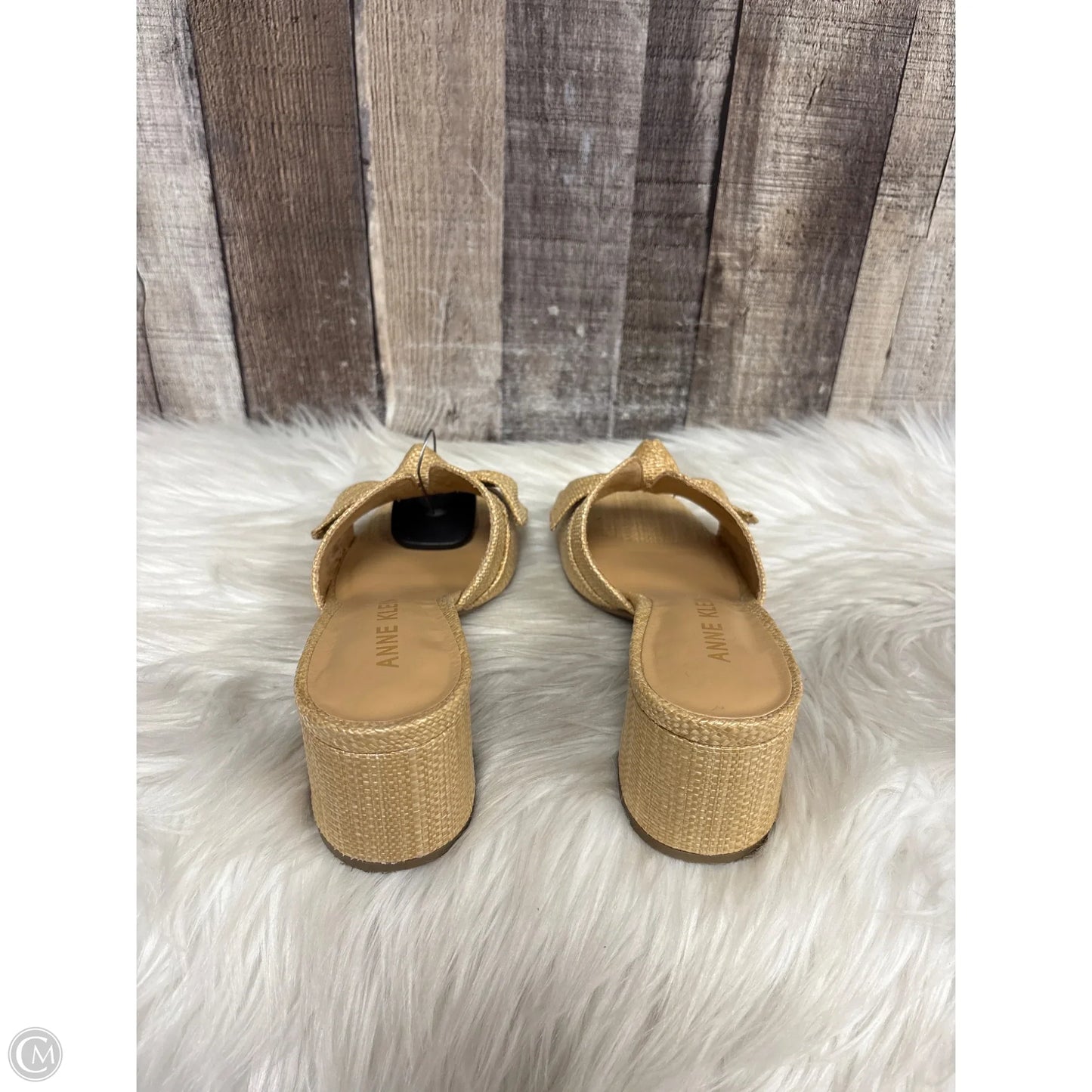 Sandals Heels Block By Anne Klein In Tan, Size: 7.5