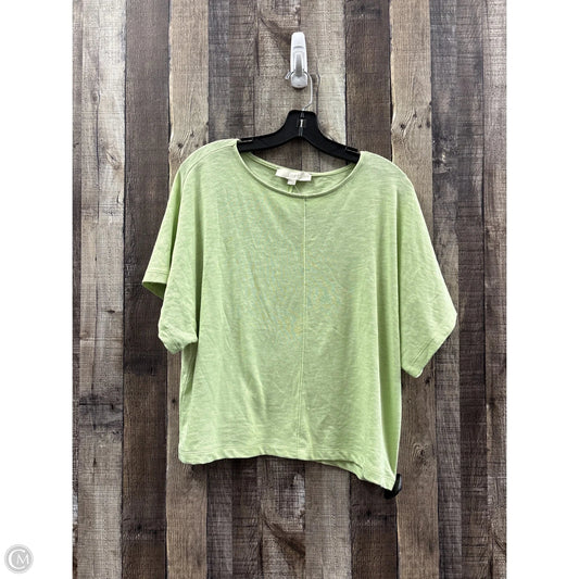 Top Short Sleeve By Loft In Green, Size: M