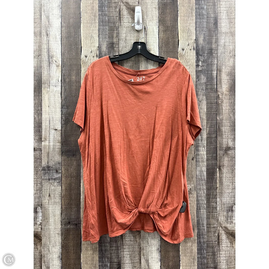 Top Short Sleeve By Maurices In Orange, Size: 2x