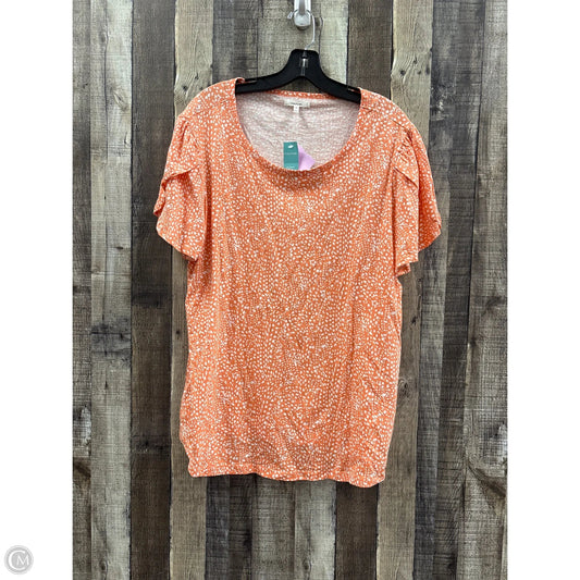 Top Short Sleeve By Maurices In Orange, Size: Xxl
