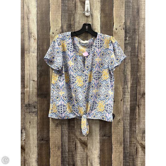 Top Short Sleeve By Pink Rose In Multi-colored, Size: L