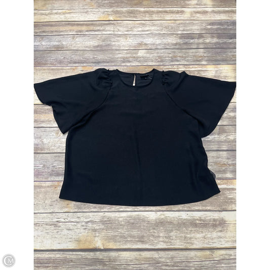 Top Short Sleeve By Who What Wear In Black, Size: M