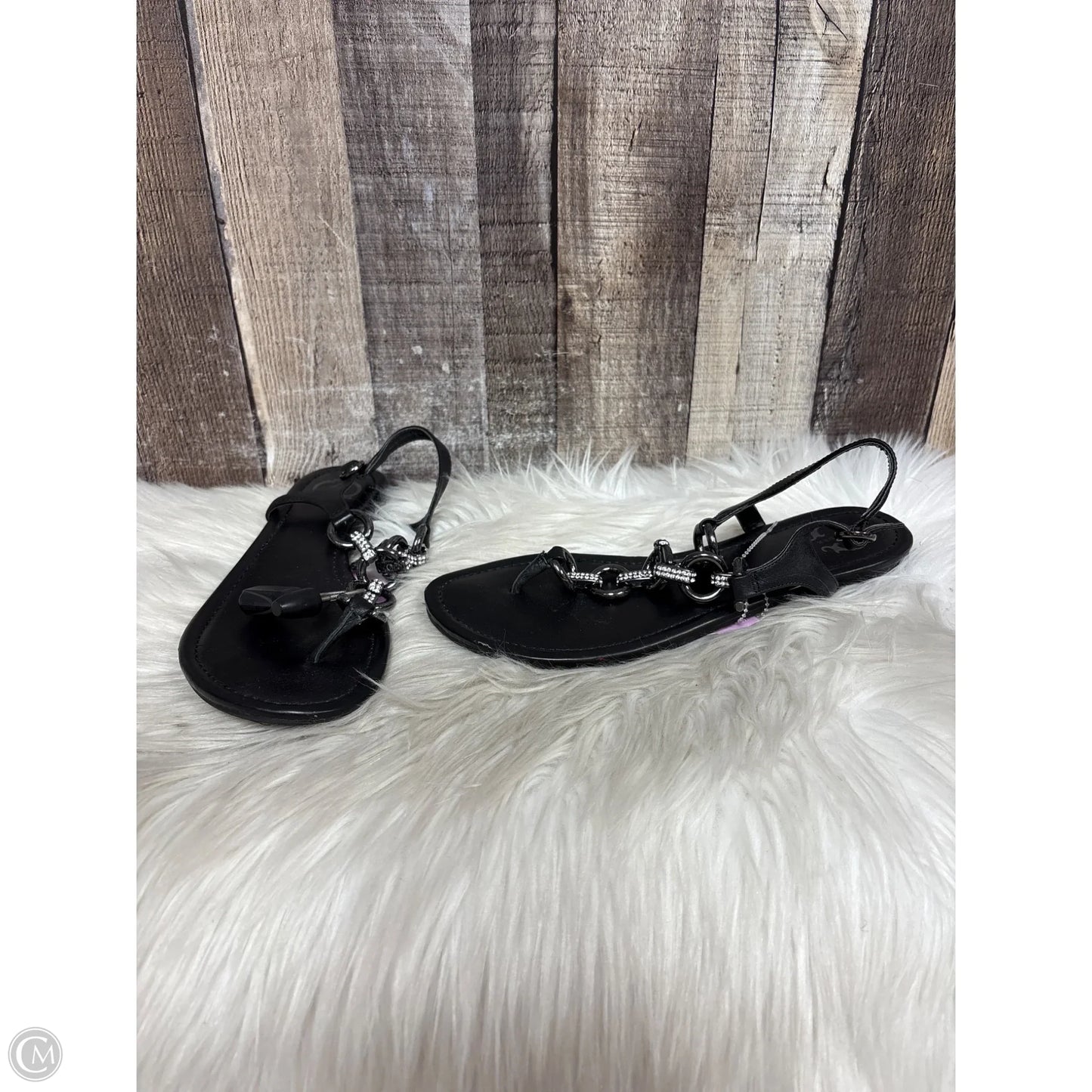 Sandals Flats By C Wonder In Black, Size: 8