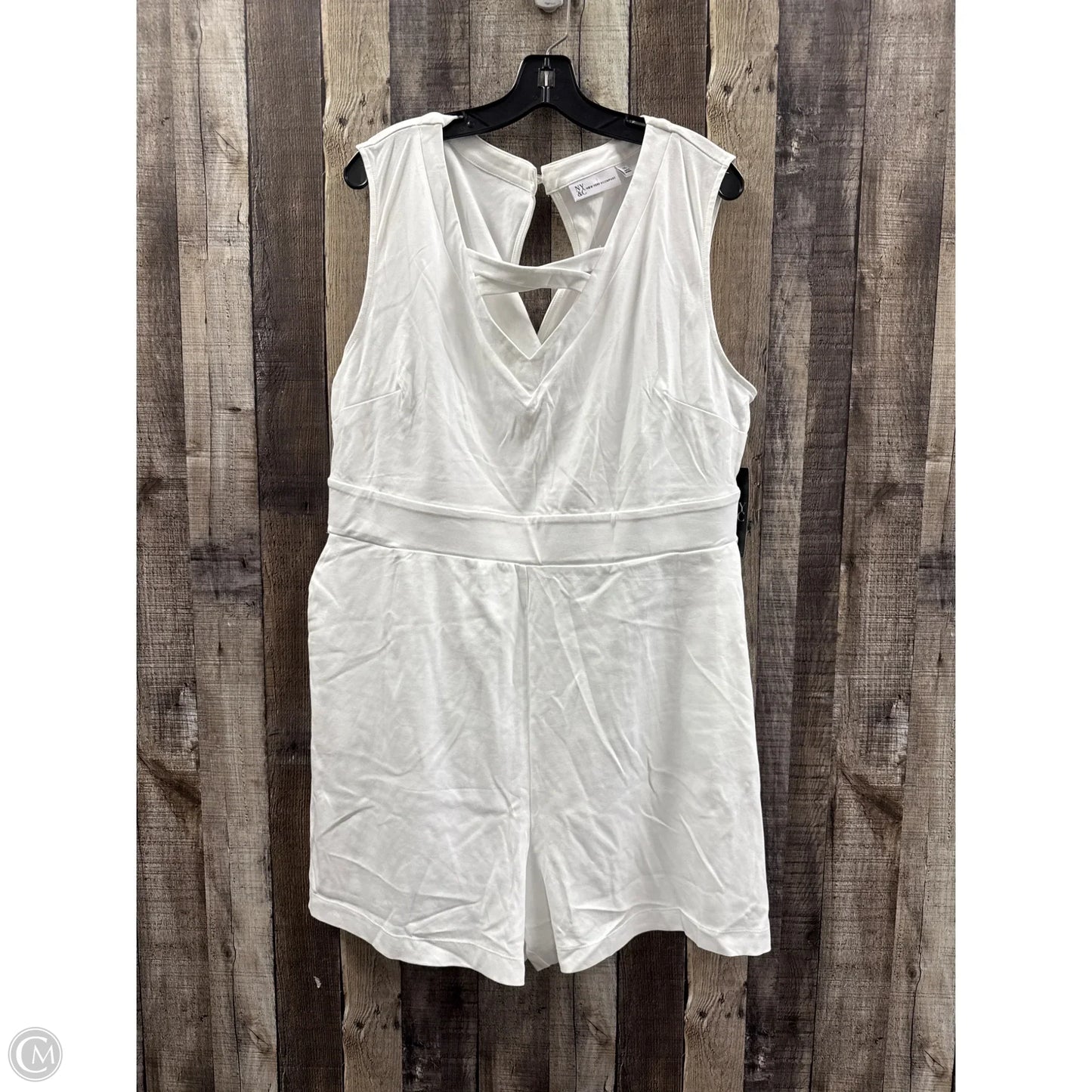 Romper By New York And Co In White, Size: Xxl