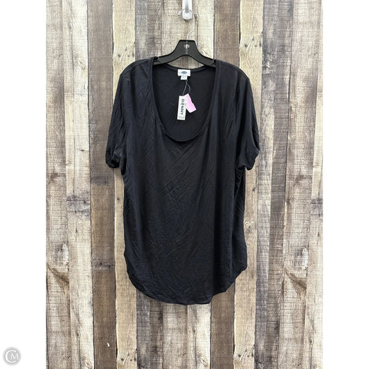 Top Short Sleeve Basic By Old Navy In Black, Size: Xxl