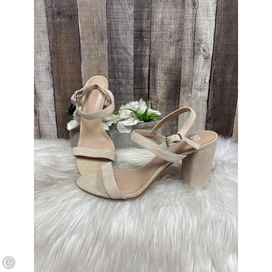 Sandals Heels Block By Bp In Beige, Size: 10