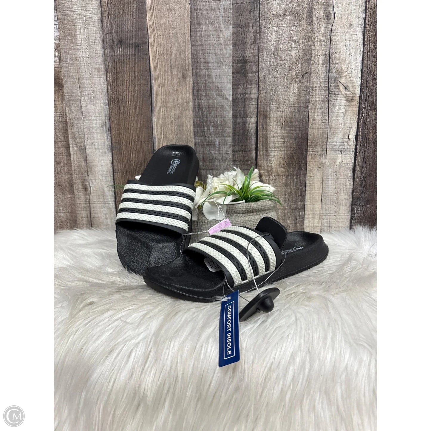 Sandals Flats By Cme In Black, Size: 9