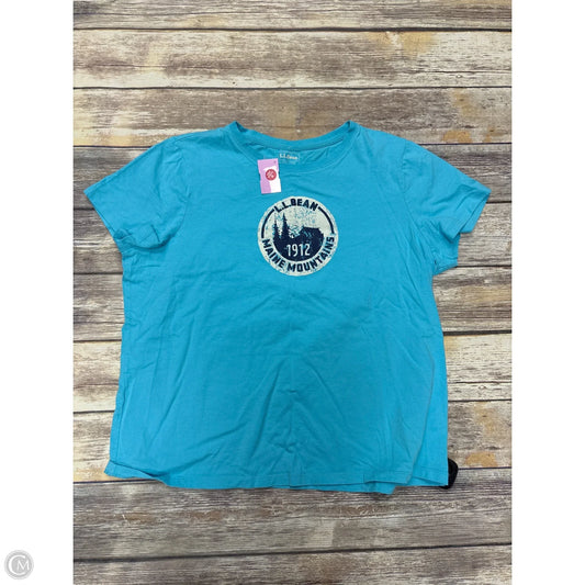 Top Short Sleeve By L.l. Bean In Blue, Size: Xl