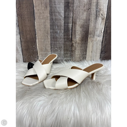 Sandals Heels Kitten By Nordstrom In Cream, Size: 7