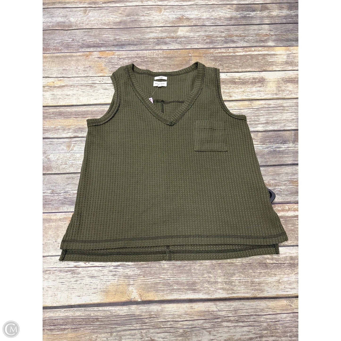 Top Sleeveless By Cme In Green, Size: L