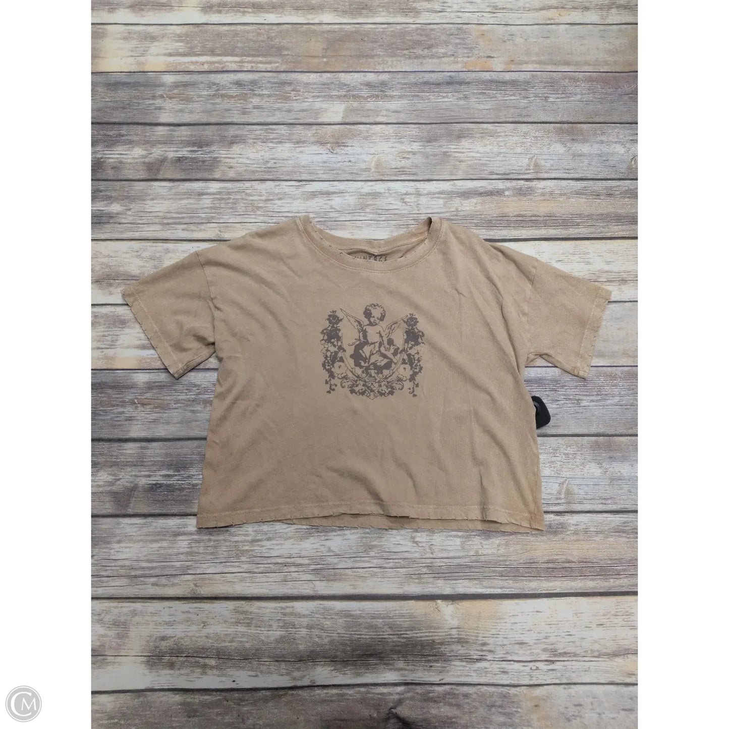 Top Short Sleeve Basic By Cme In Gold, Size: S