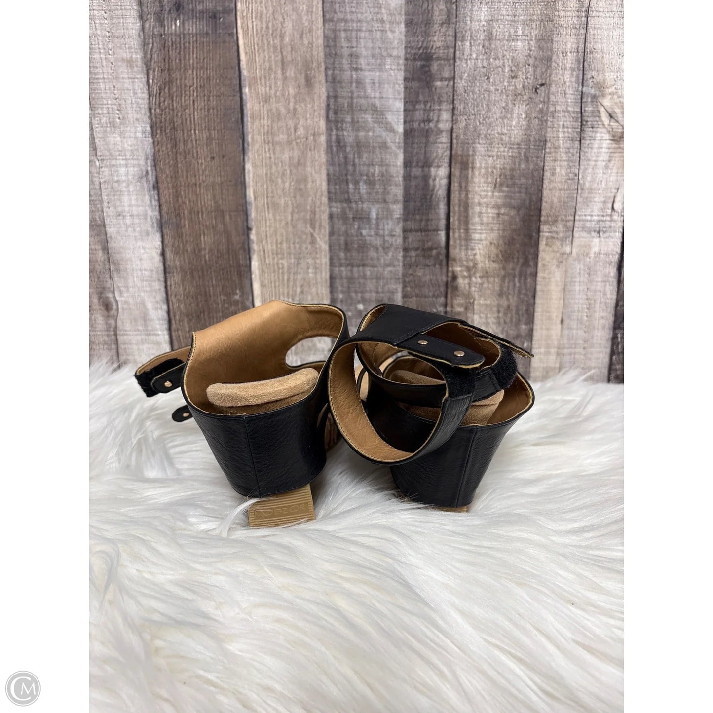 Sandals Heels Wedge By Cme In Black, Size: 7