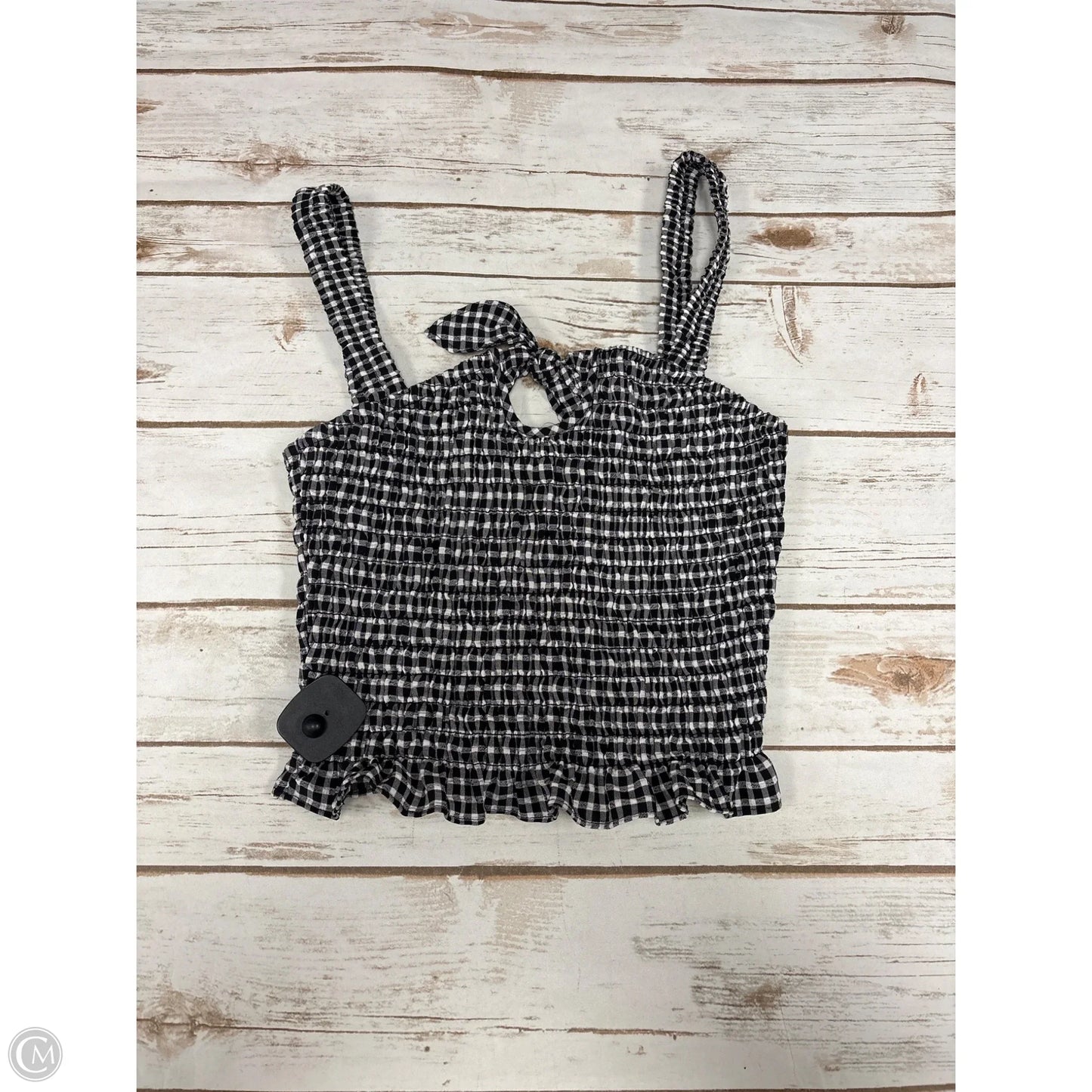 Top Sleeveless By Sienna Sky In Checkered Pattern, Size: Xs
