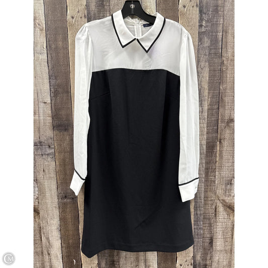 Dress Casual Midi By Tommy Hilfiger In Black & White, Size: M