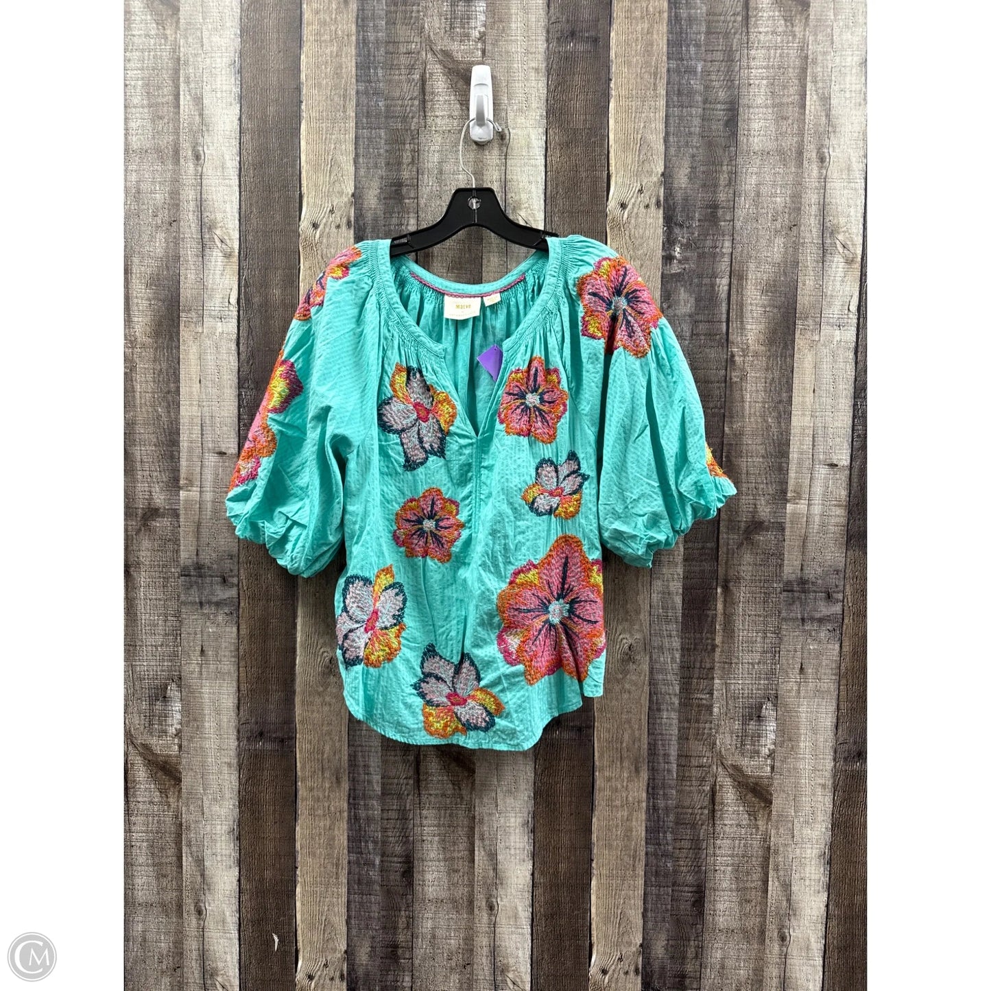 Top 3/4 Sleeve By Maeve In Floral Print, Size: M