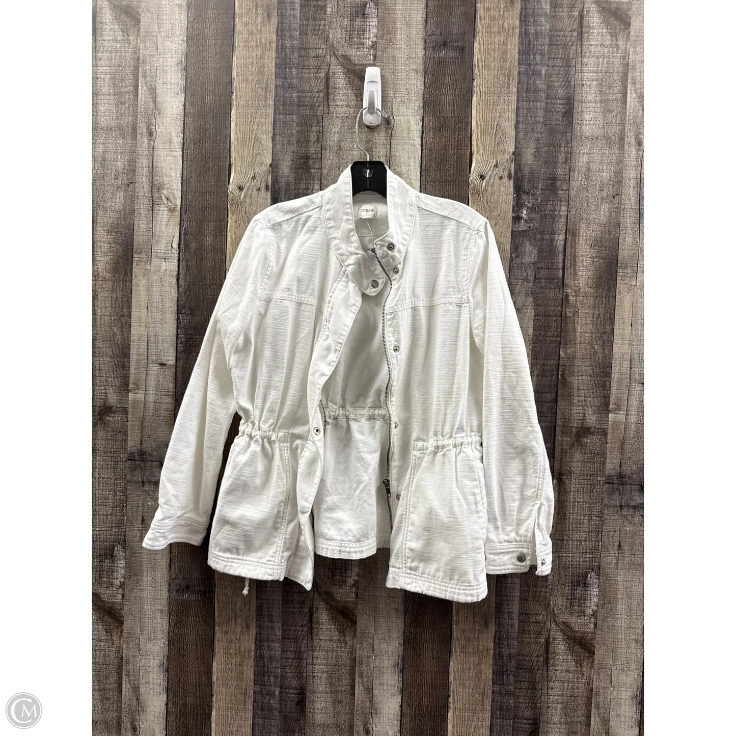 Jacket Denim By J. Crew In White Denim, Size: M