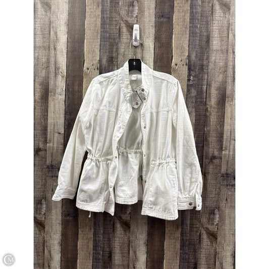 Jacket Denim By J. Crew In White Denim, Size: M