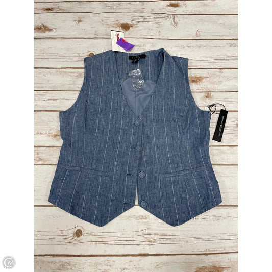 Vest Other By Tahari In Blue Denim, Size: M