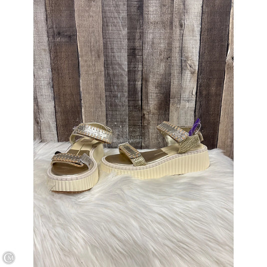 Sandals Heels Platform By Dolce Vita In Gold, Size: 7