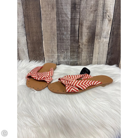 Sandals Flats By Universal Thread In Brown & Red, Size: 7.5