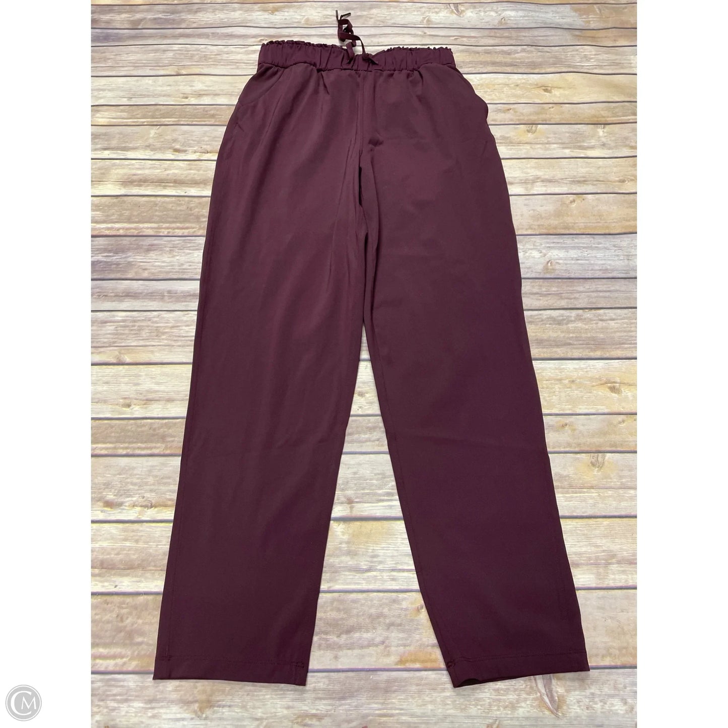 Athletic Pants By Lululemon In Maroon, Size: 6