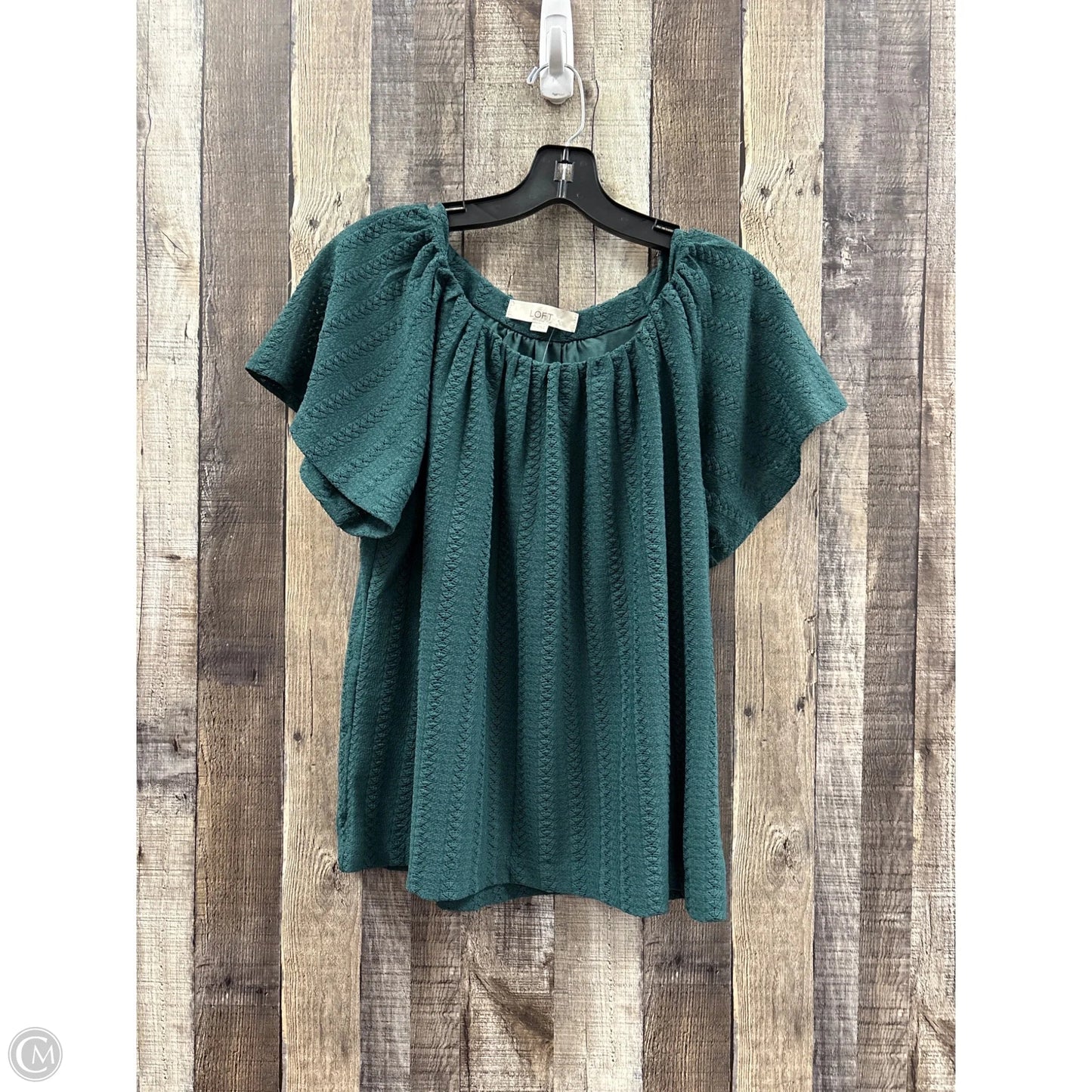 Top Short Sleeve By Loft In Green, Size: M
